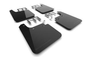 Chevrolet Silverado 1500 Mud Flap - Rally Armor - UR Black Flap/Metallic Black Logo - Black - `19-`26